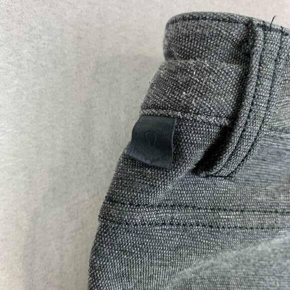 Lululemon Mens 31 Gray Heathered Chino ABC Pant Skinny Tech Canvas Tapered 31x34 - Picture 9 of 10